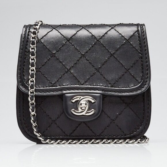 Chanel Black Diamond Quilted Leather Citizen Mini Flap Bag - Picture 2 of 12